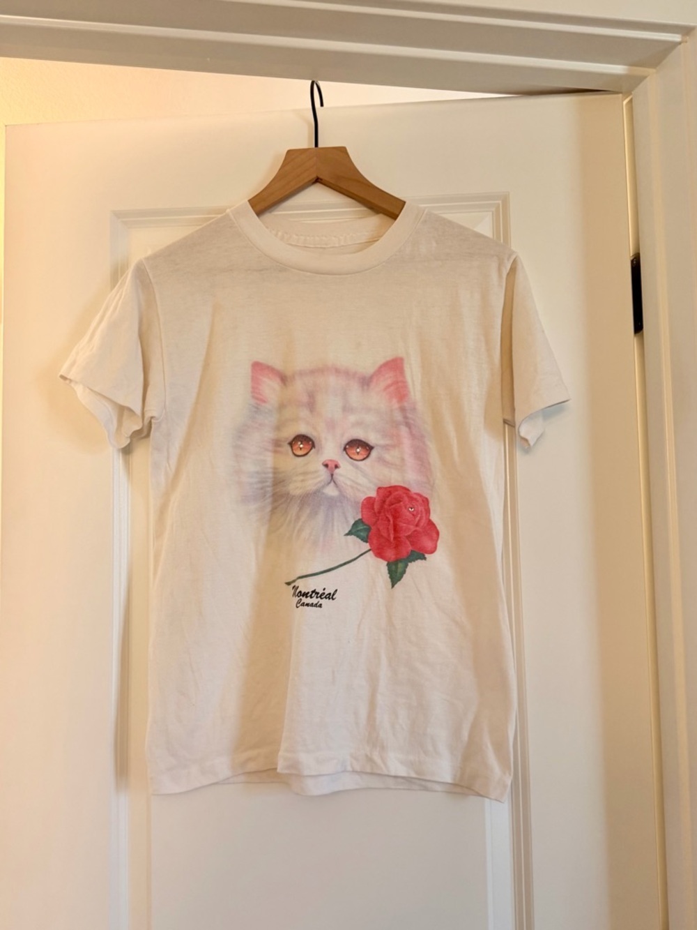 Vintage Montreal, Canada Cat T-Shirt with rhinestones